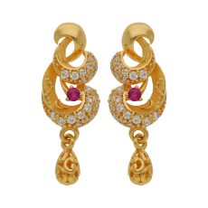 Elegant Curvy Charming Gold Earrings